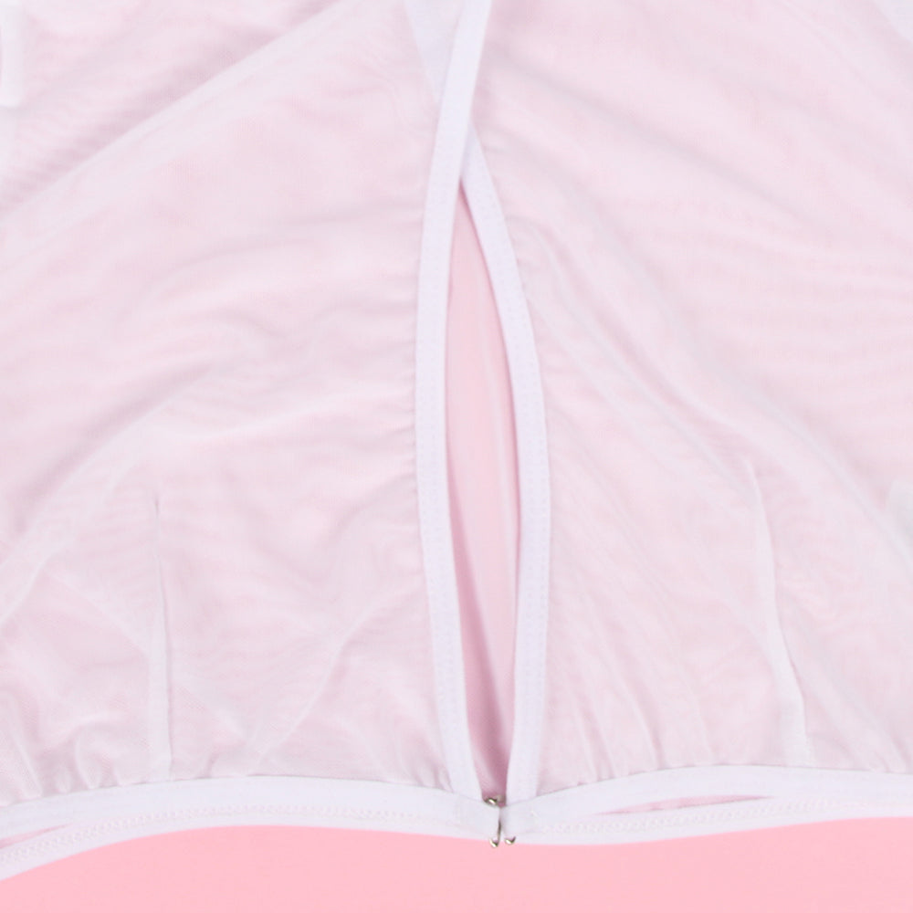 Sexy Shirt Black Faux Leather Skirt Secretary Costume