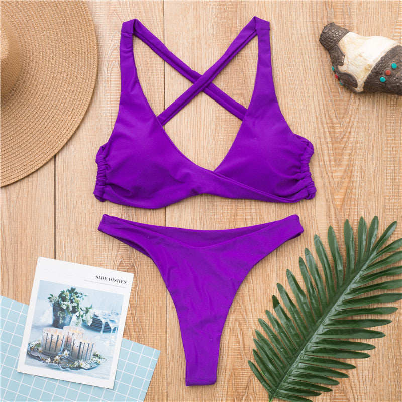 Bikini Swimwear Women Swimsuit Front Knot Bathing Suit Push Up Bikini Set 2019 Sexy Beach Wear Biquini