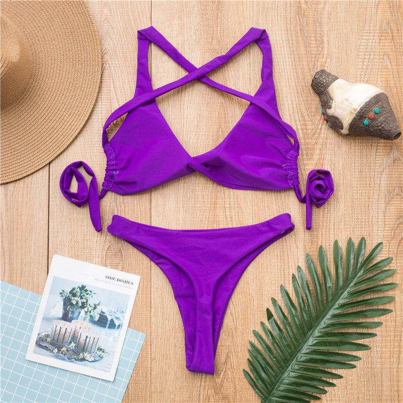 Bikini Swimwear Women Swimsuit Front Knot Bathing Suit Push Up Bikini Set 2019 Sexy Beach Wear Biquini