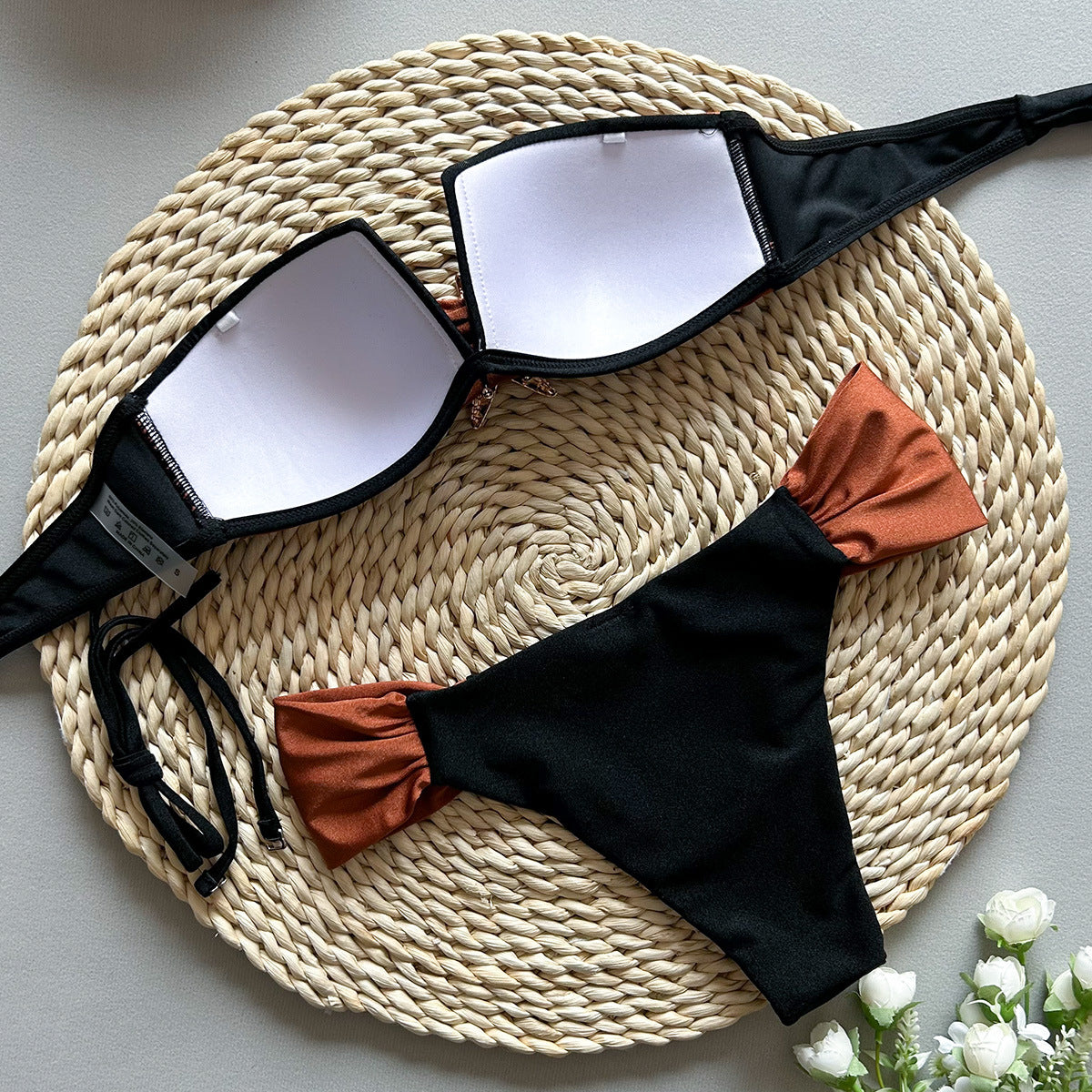 Sexy Bikini Spaghetti Strap Patchwork Two-Piece Women's Swimsuit