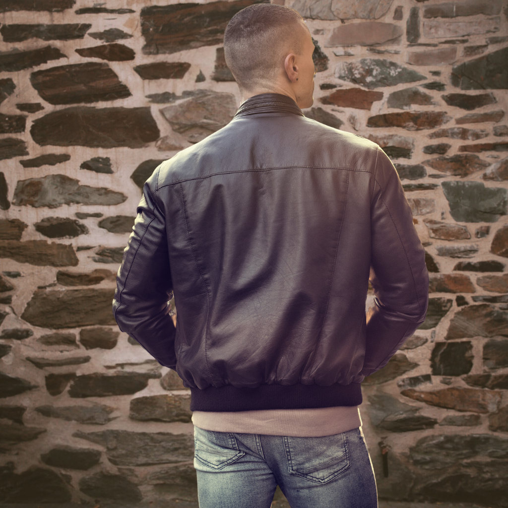 Men&#39;s Cafe Racer Leather Jacket | KC Leather - Roberto