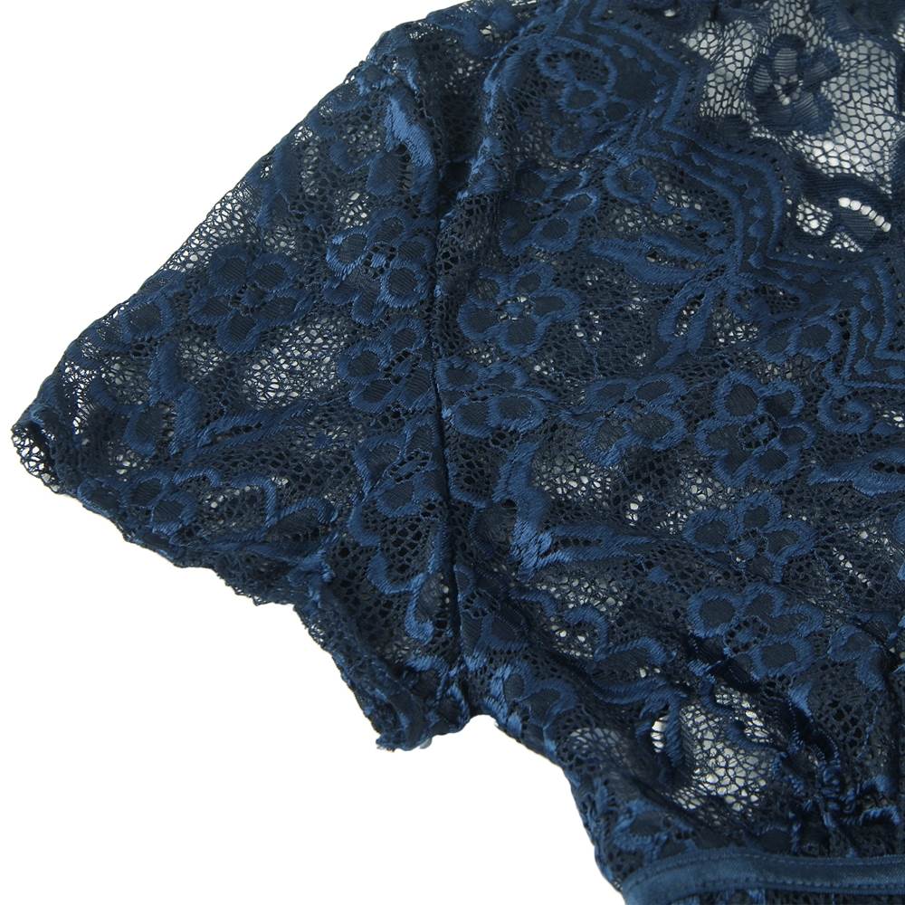 Plus Size High Waist Full Lace Bra Panty Underwear - 6 Colours