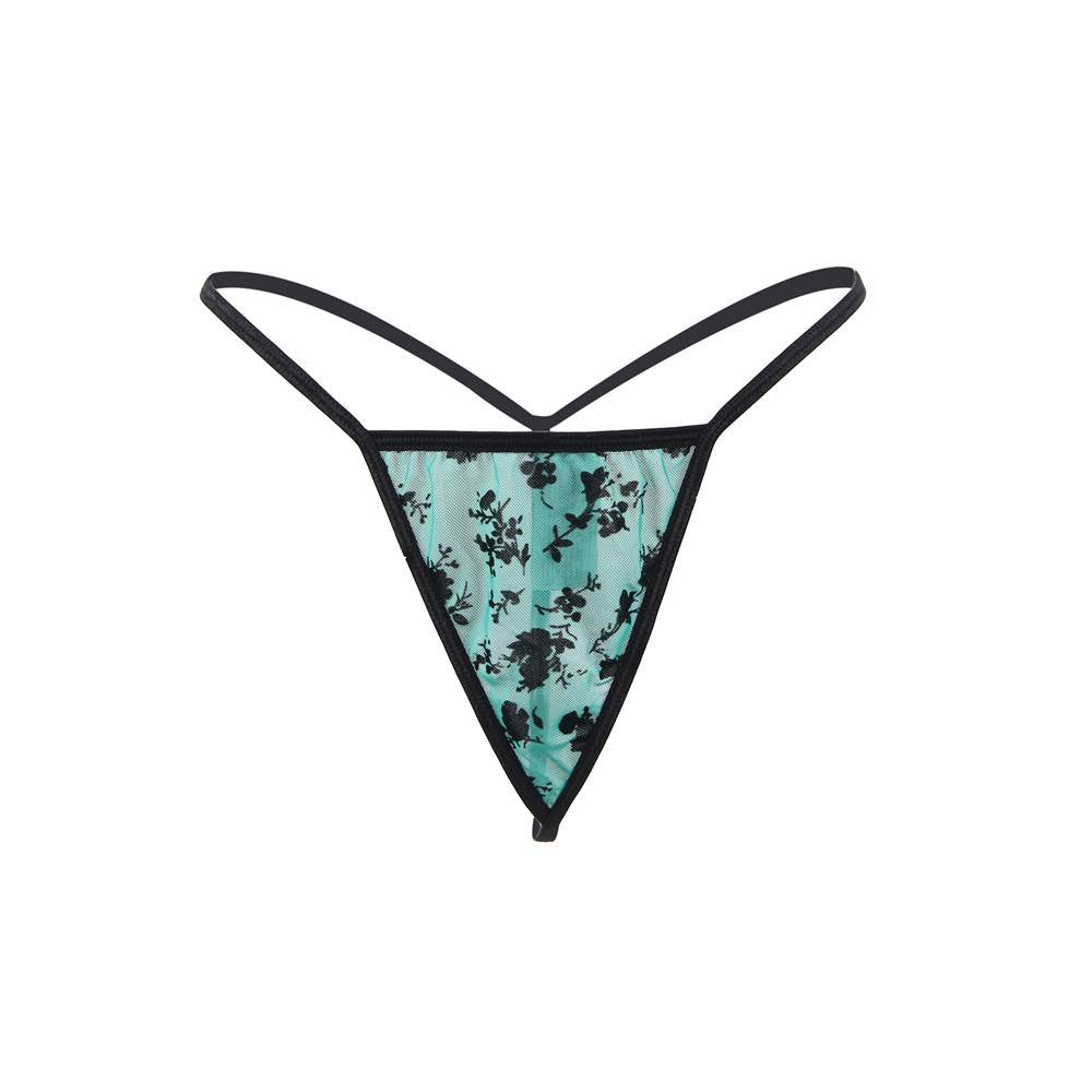 Lace Garter Lingerie with Underwire Green
