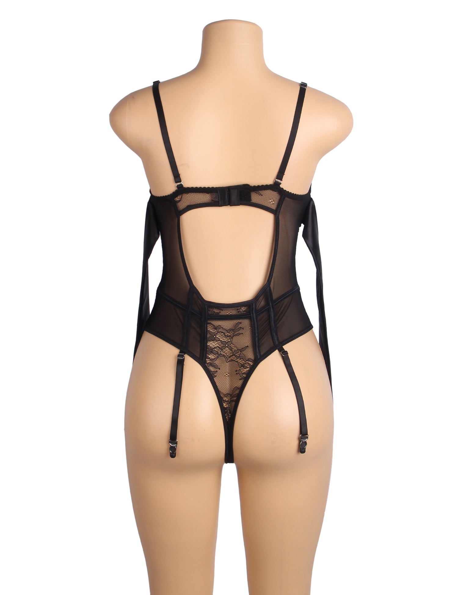 Sexy Lace Crotchless Garter Bodysuit - KC Leather Co. Sexy Lace Crotchless Garter Bodysuit - KC Leather Co.
