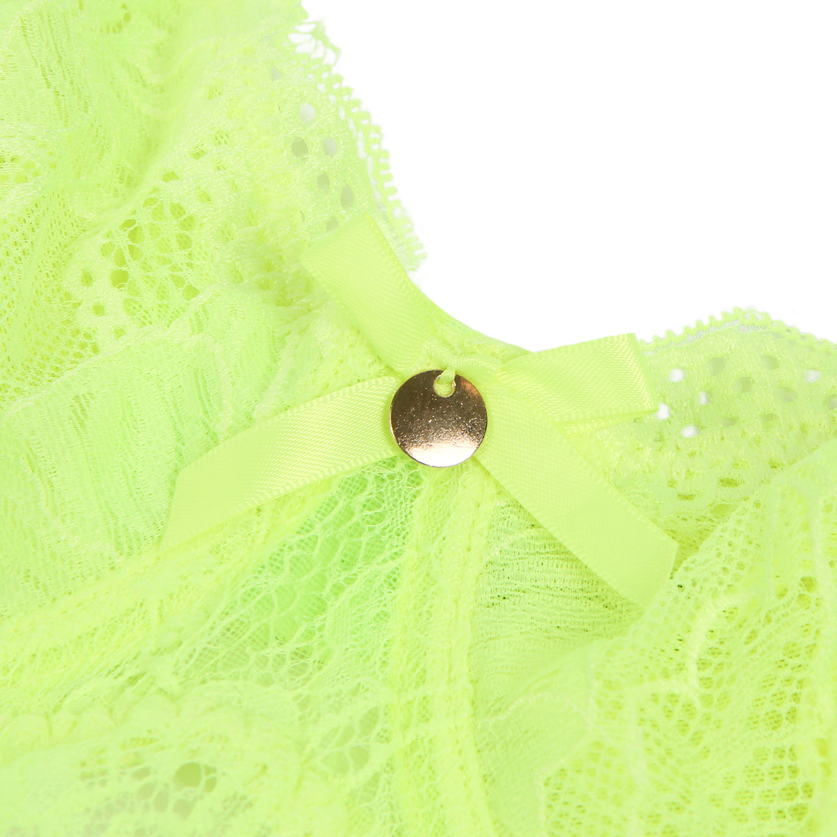 Sexy Lace Push Up Open Crotch Bodysuit green