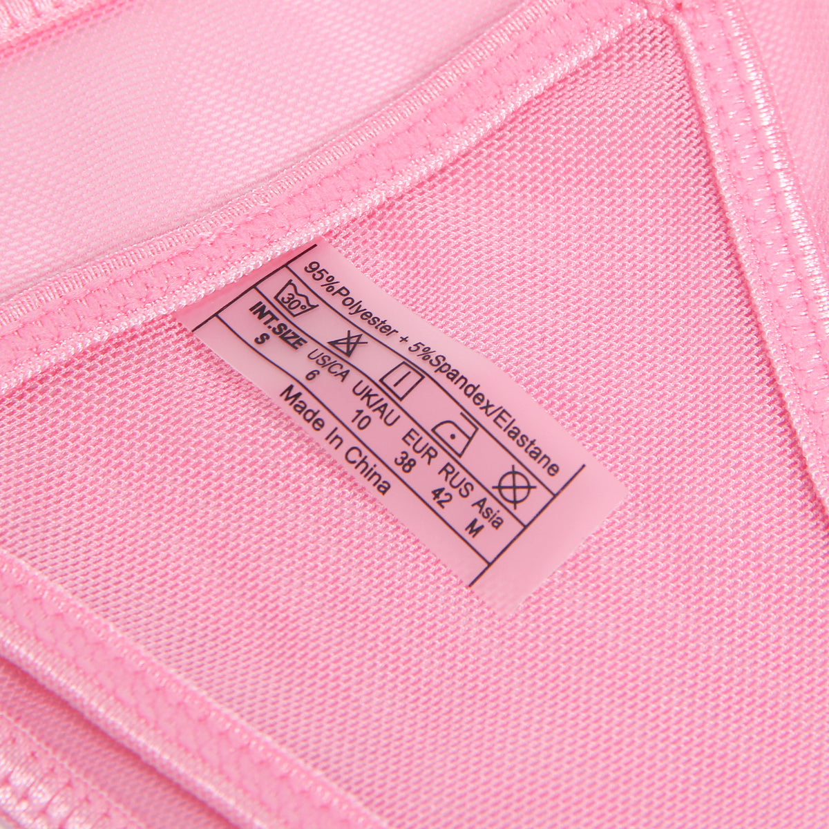 Pink Sexy Mesh Embroidery Lace Lift Bra Suspender Nightdress