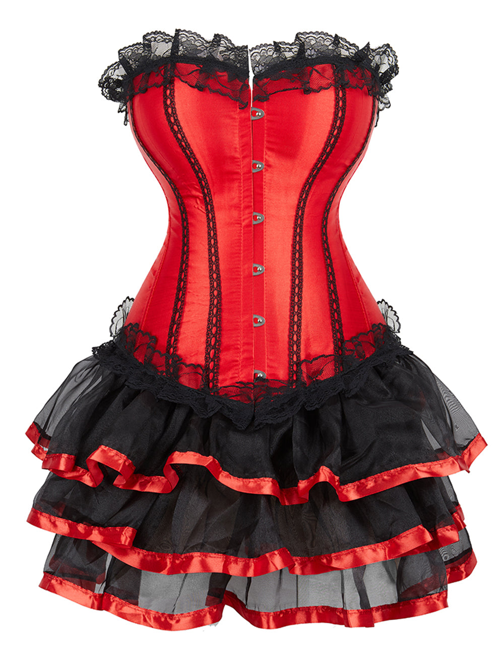 Black Lace Red Corset