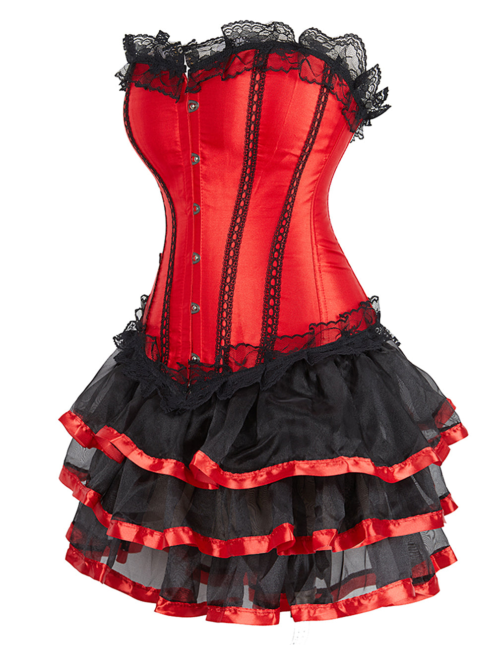Black Lace Red Corset