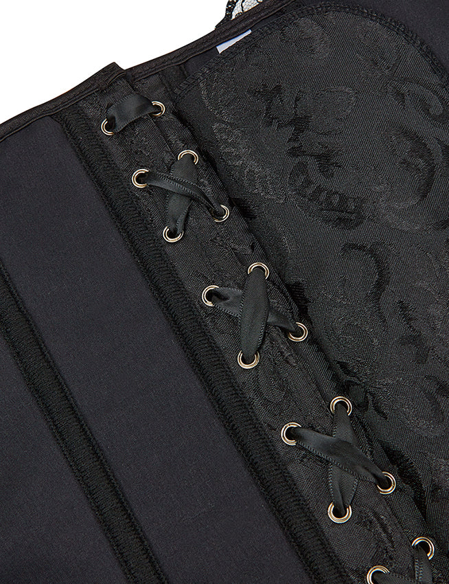 Off Shoulder Lace Corset - Black