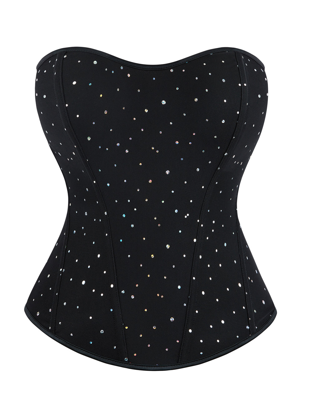 Glitter Sequins Zippered Palace Style Corset