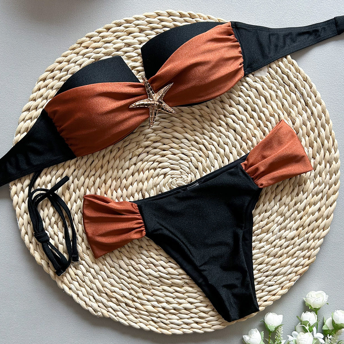 Sexy Bikini Spaghetti Strap Patchwork Two-Piece Women's Swimsuit