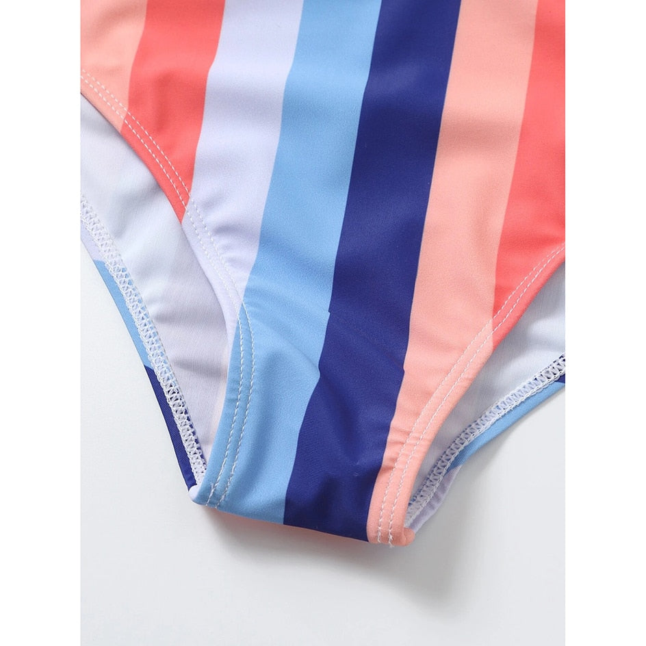 High Waist Bikini Sexy Striped Swimsuit Women Swimwear Female Push Up Bikini Set Swimming Wear for Bathing Suit Swimsuits