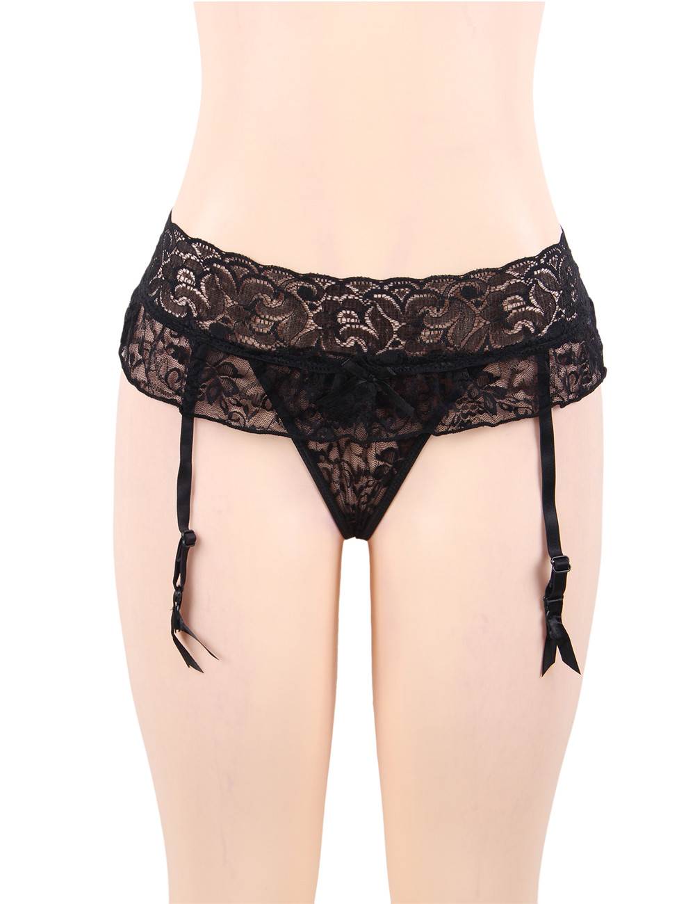 Sexy Lace Garter Panty #6 Black