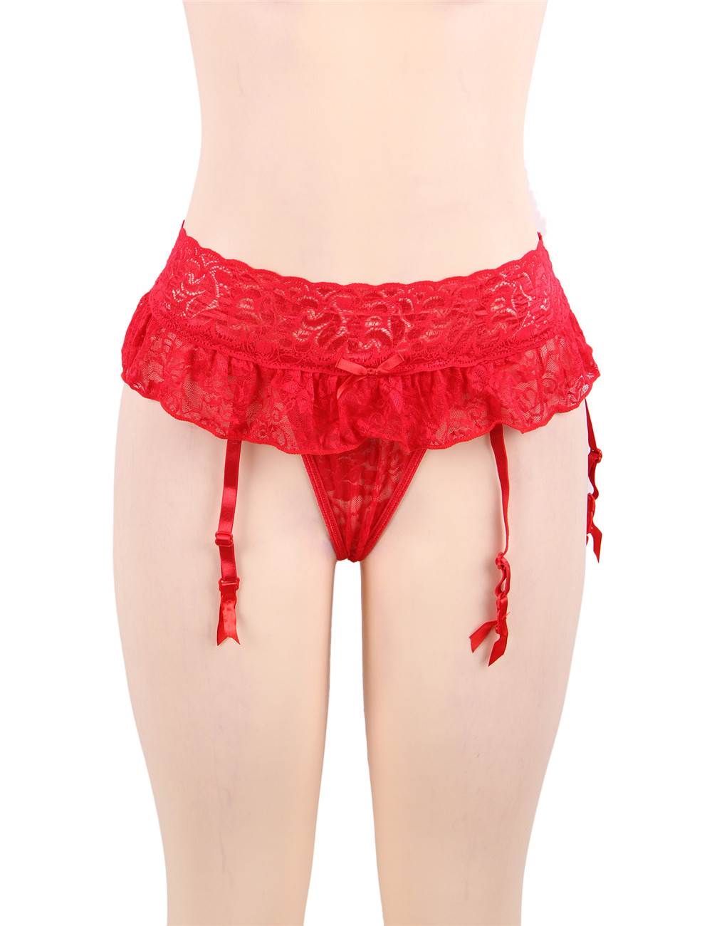 Sexy Lace Garter Panty #7 Red