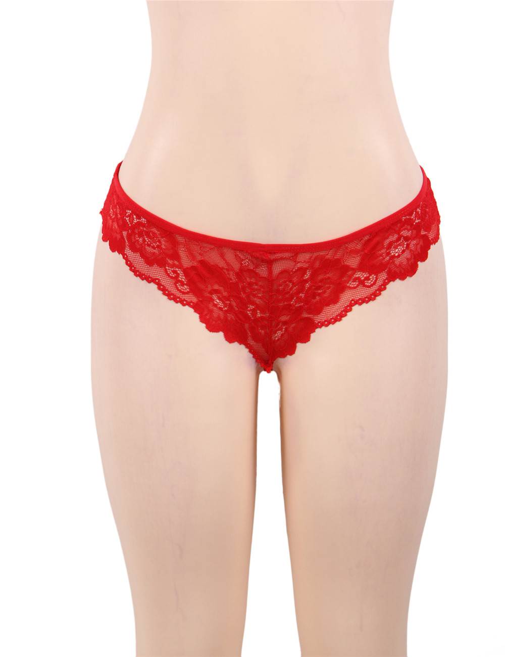 Elegant Backless Fly Away Babydoll - Red Plus size