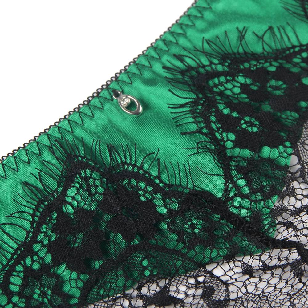 Eyelash Lace Garter Bra Set with Underwire Plus Size