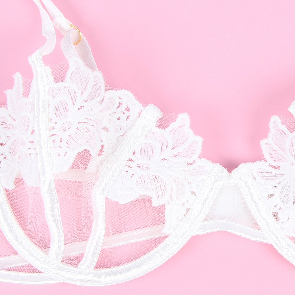 Lace Underwire Garter Lingerie Set 2