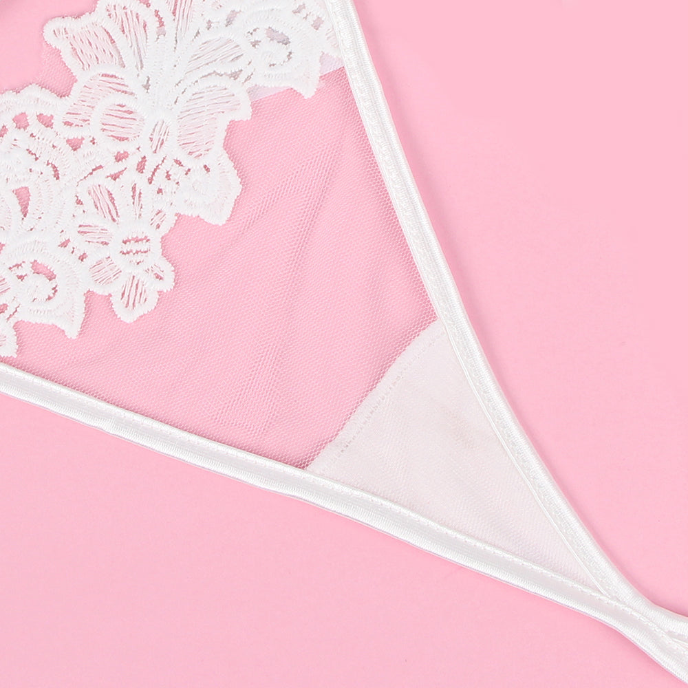 Lace Underwire Garter Lingerie Set 2