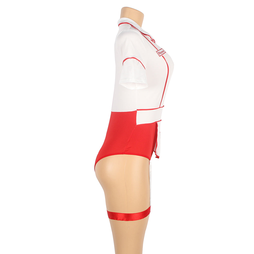 One Piece Bodysuit Nurse Costume