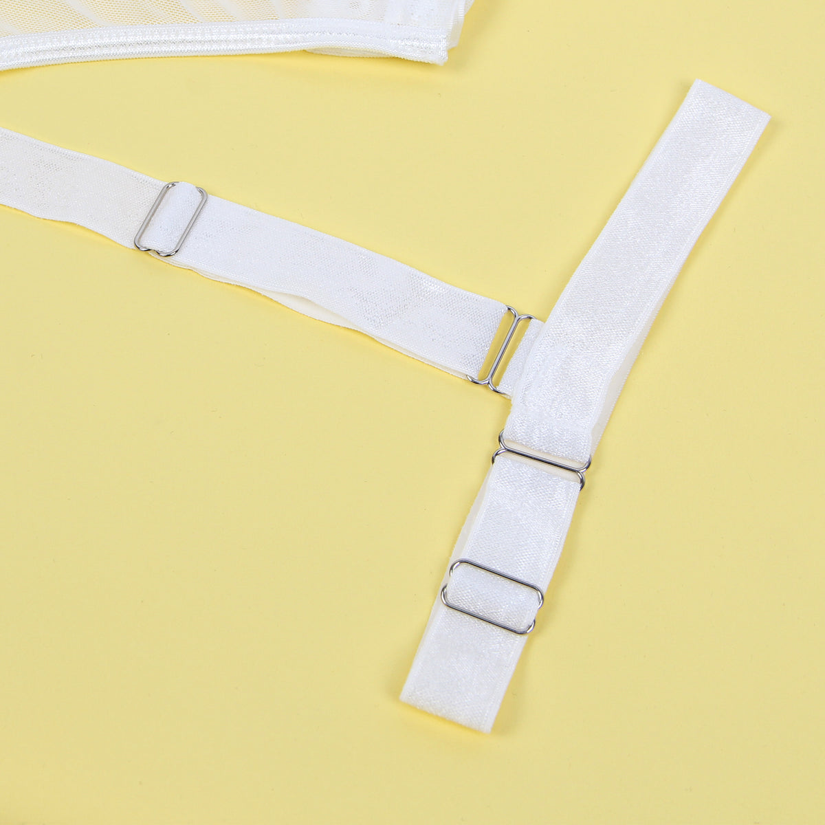 Sexy Slim Lace Garter Leg Ring Teddy White