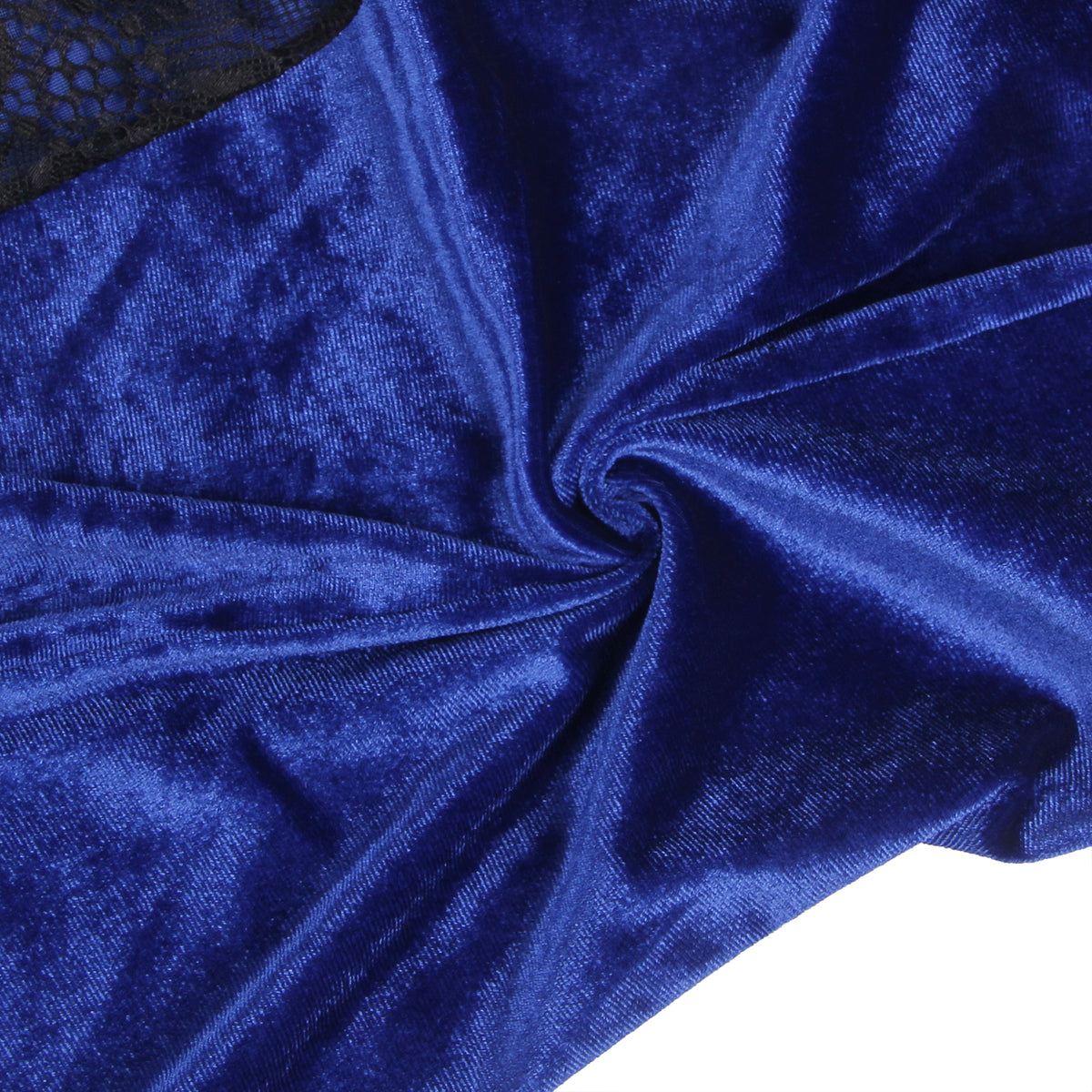 Blue Velvet Stitching Lace Sexy Garter Lingerie