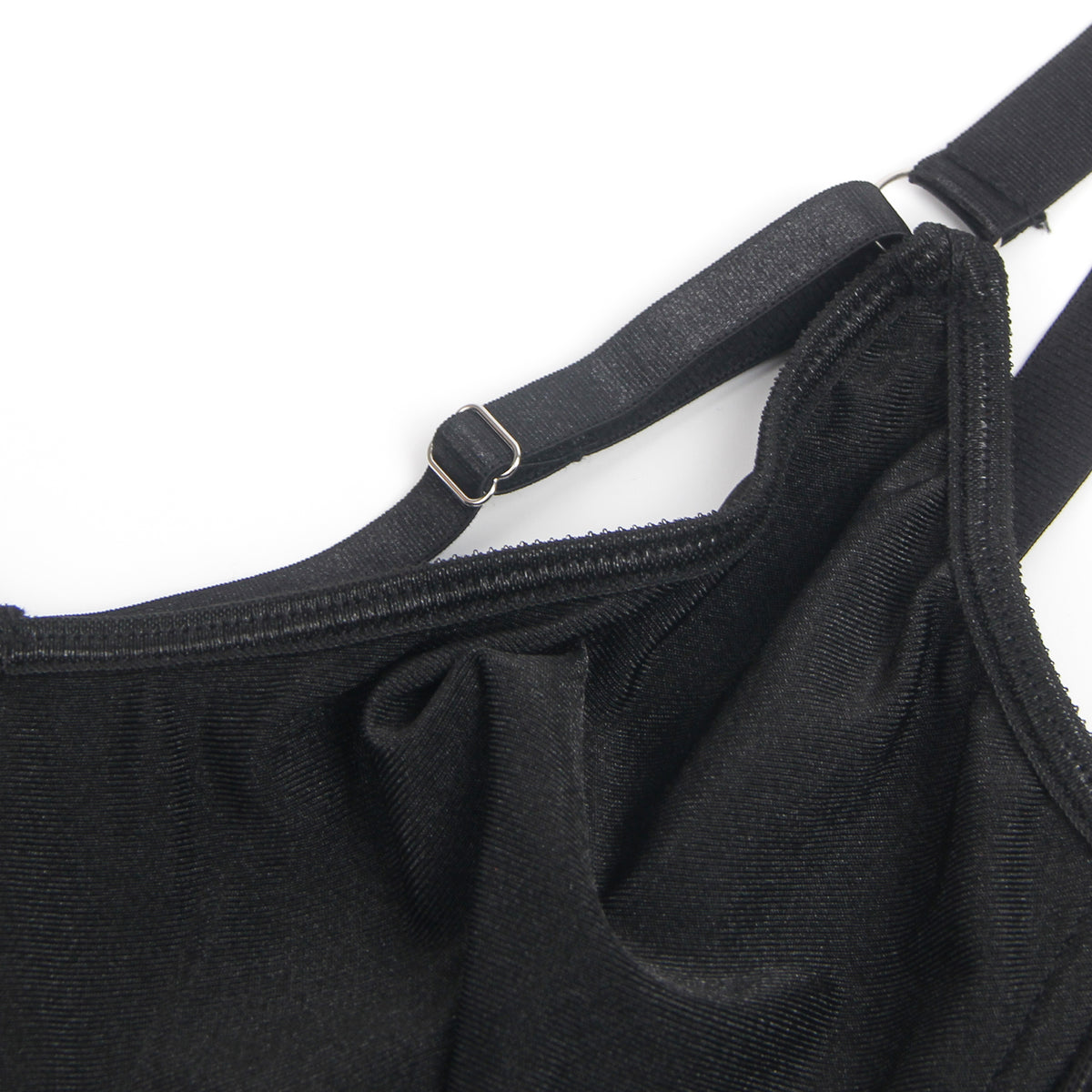 Black Bondage Garter Belt Bra Set