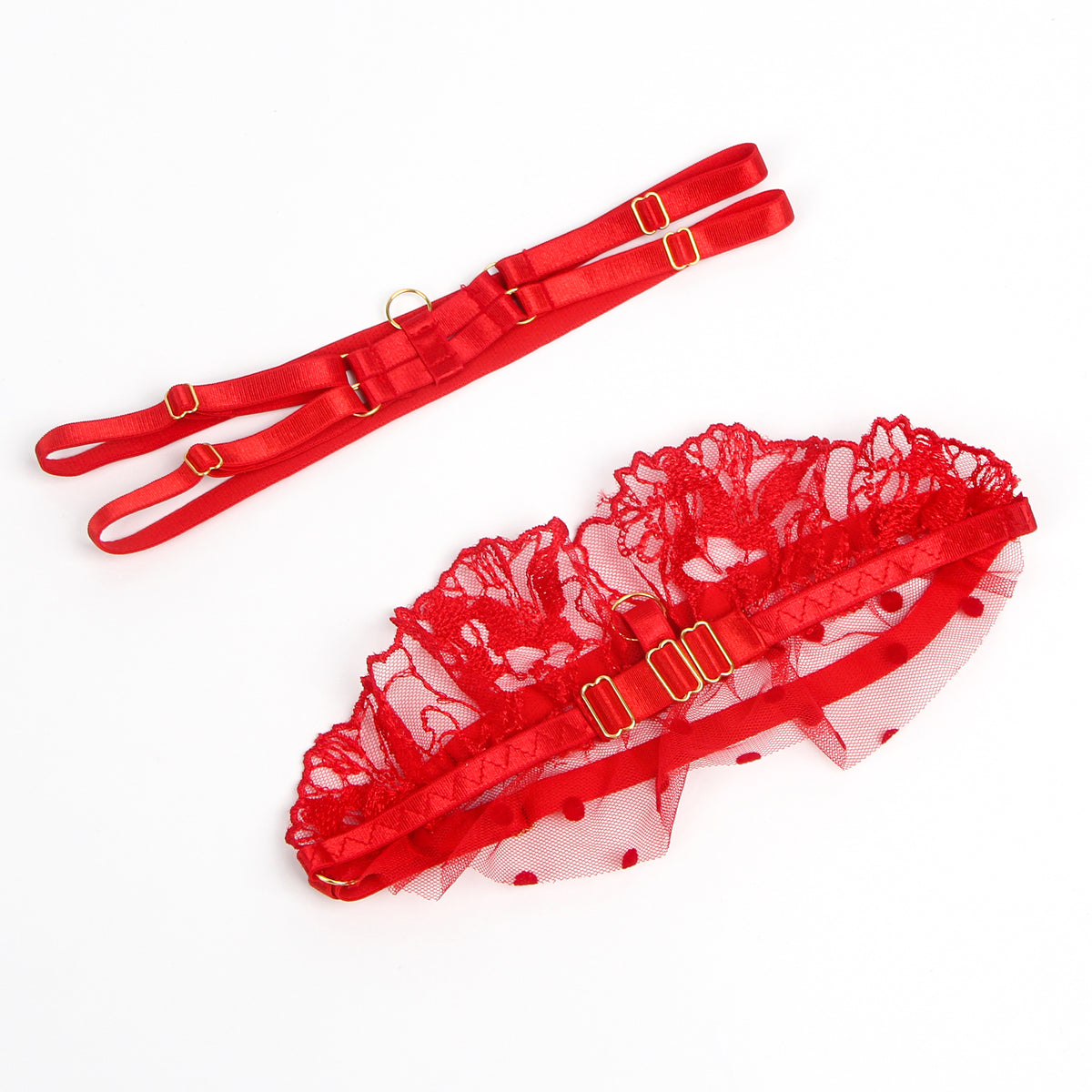 Sexy Lace Garter Bra Panty Set 1C