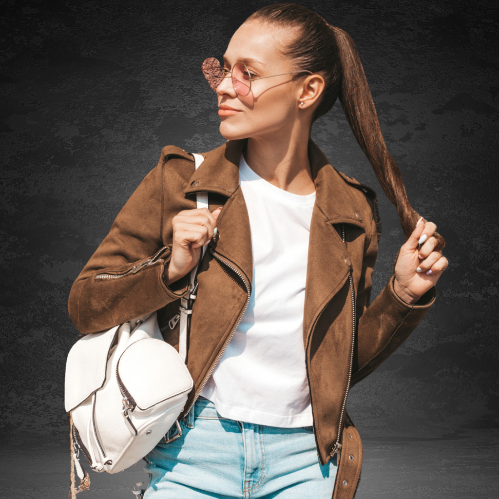 Women&#39;s Suede Leather Jacket | KC Leather Signature Range - Izbel