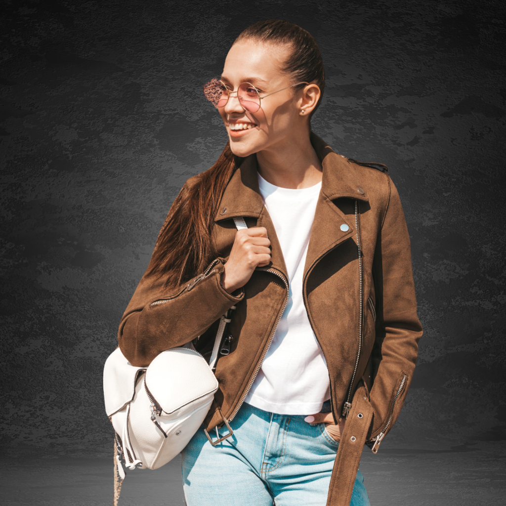 Women&#39;s Suede Leather Jacket | KC Leather Signature Range - Izbel