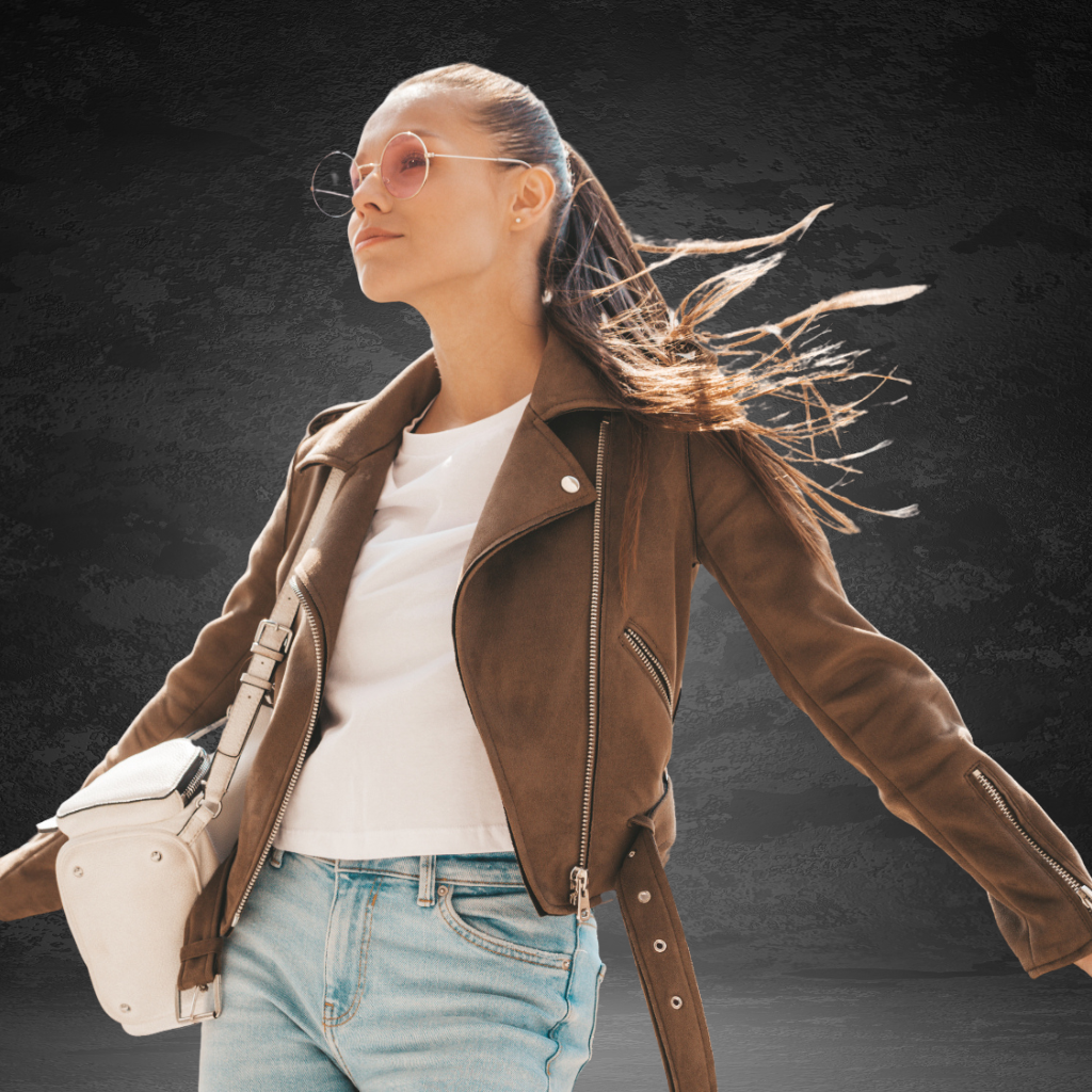 Women&#39;s Suede Leather Jacket | KC Leather Signature Range - Izbel