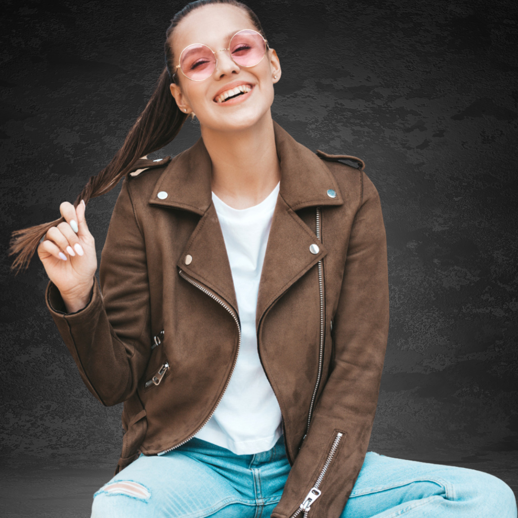Women&#39;s Suede Leather Jacket | KC Leather Signature Range - Izbel