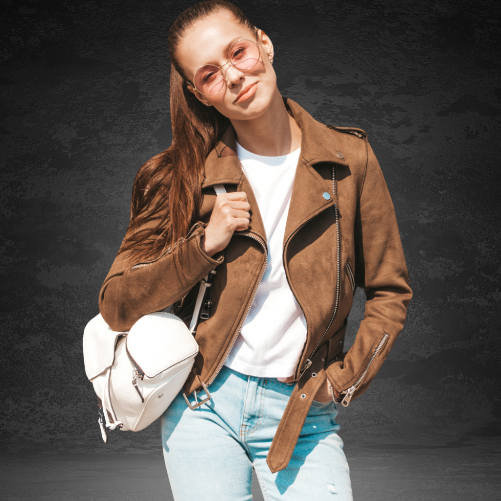Women&#39;s Suede Leather Jacket | KC Leather Signature Range - Izbel