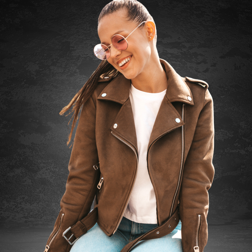 Women&#39;s Suede Leather Jacket | KC Leather Signature Range - Izbel