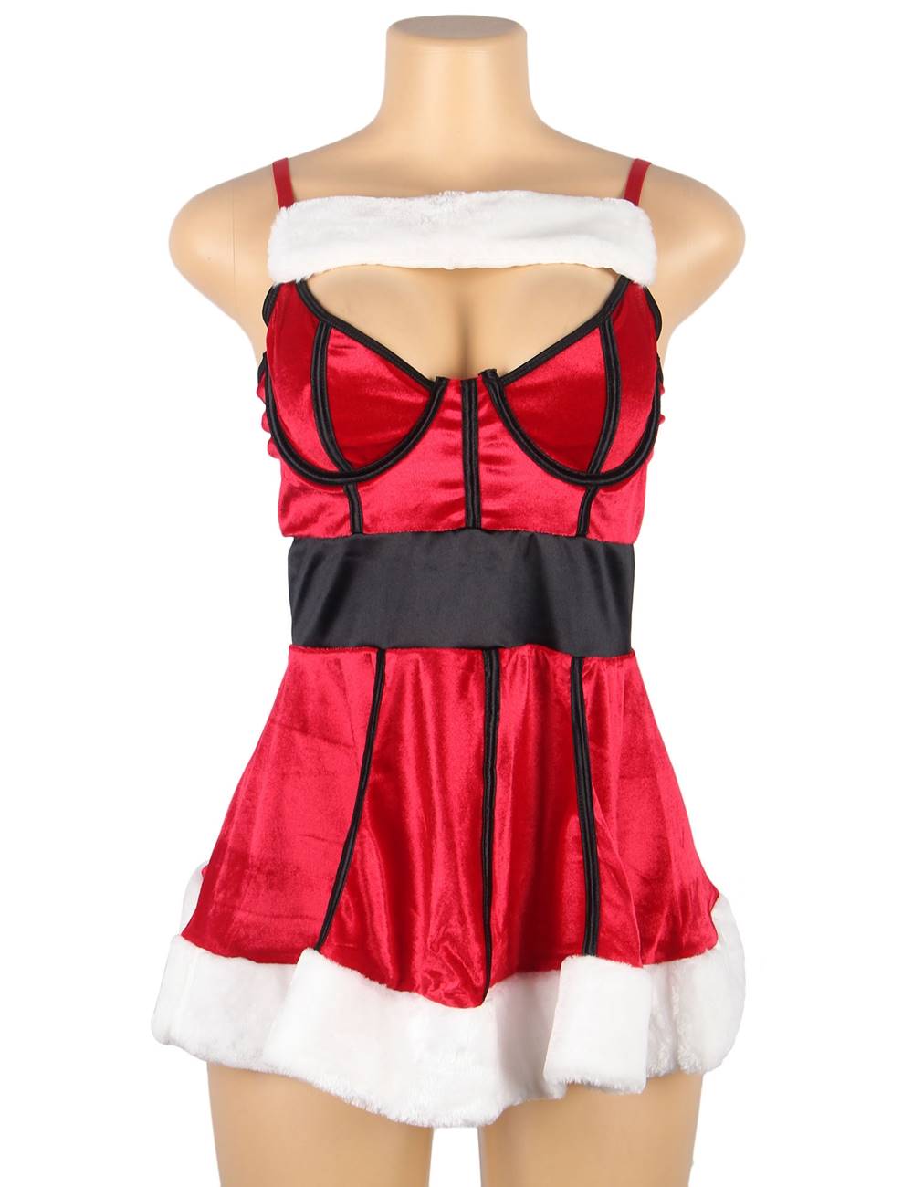 Sexy Red Playful Christmas Dress - KC Leather Co. Sexy Red Playful Christmas Dress - KC Leather Co.