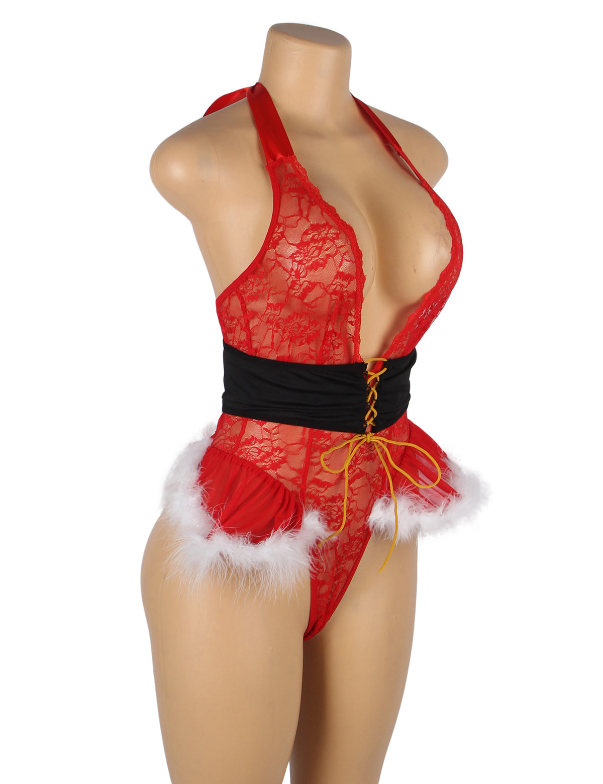 Lace Halter Teddy Lingerie