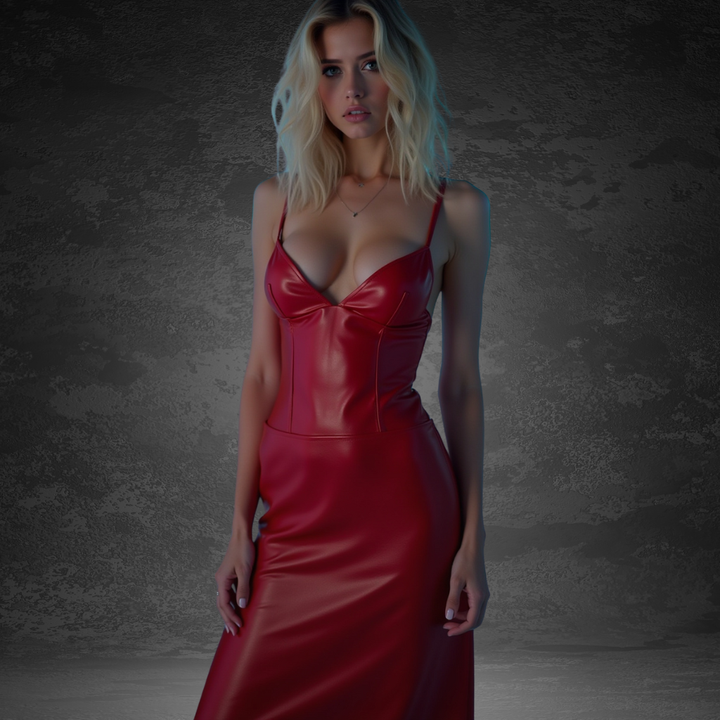 Custom red sheep leather dresses Choice of 10