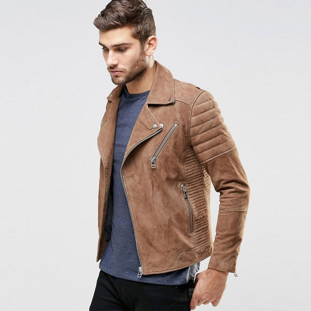 Косуха selected homme замшевая